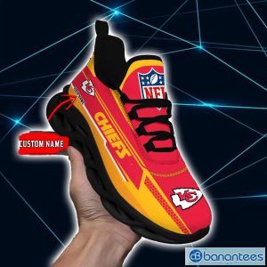 NFL Kansas City Chiefs Personalized Sneakers Max Soul Shoes Custom Name Trending Shoes Product Photo 2