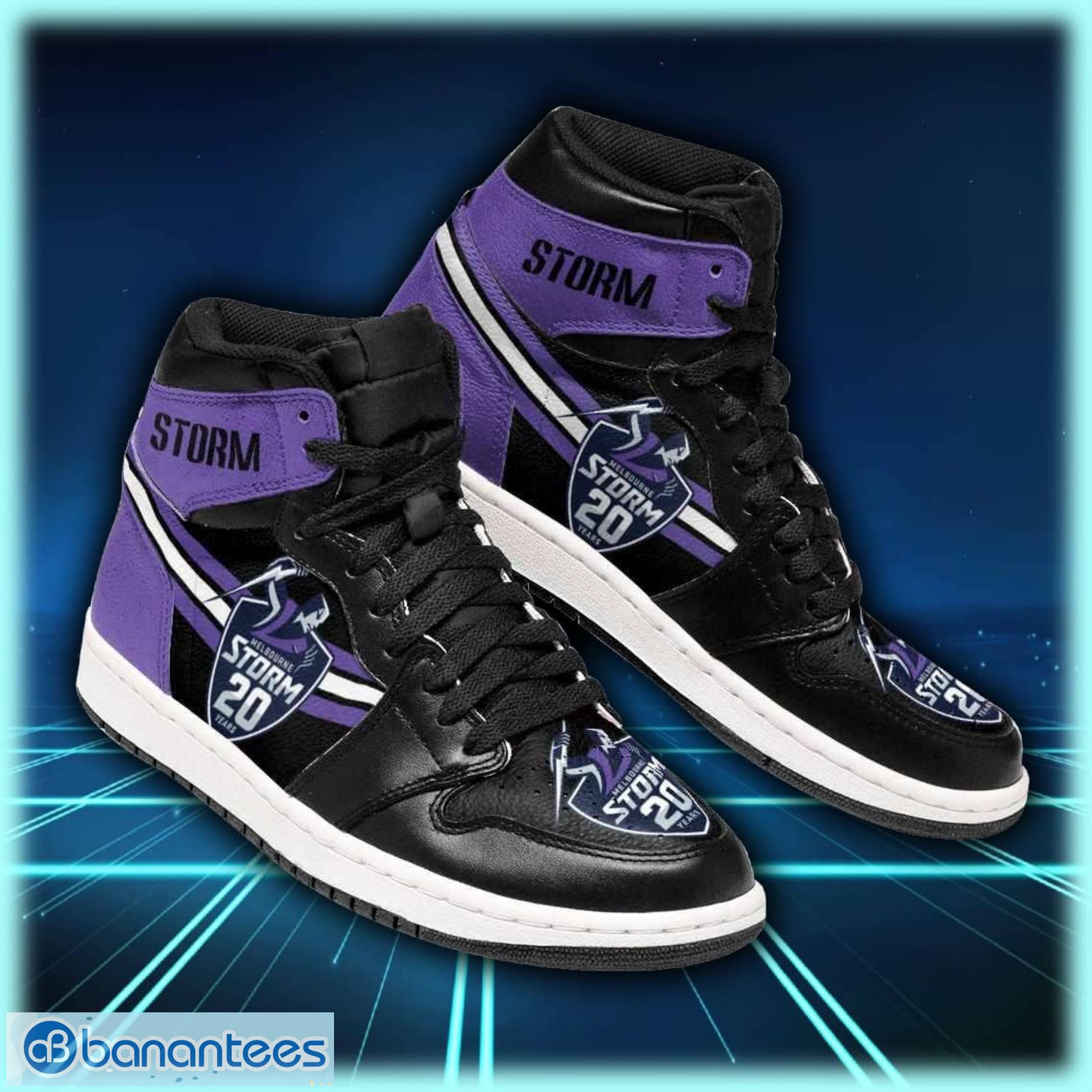 melbourne storm nrl air jordan shoes sport custom sneakers image Melbourne Storm NRL Air Jordan Shoes Sport Custom Sneakers Product Photo 1