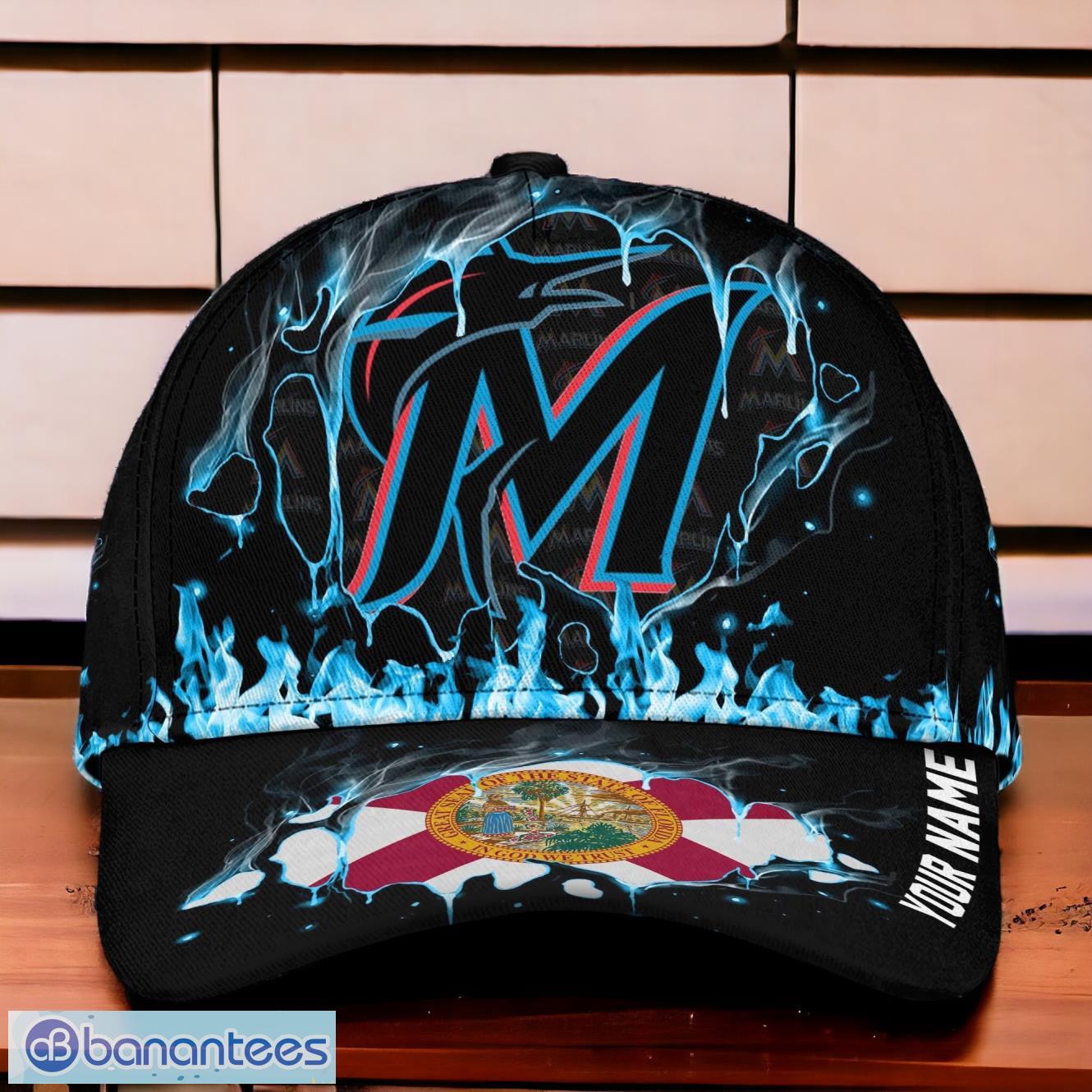 Miami Marlins 3D Exclusive Design Cap with Custom Name - Banantees