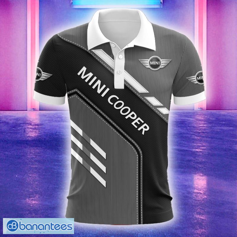 Mini cooper Logo Brand Vertical Stripes SuperCar 3D Polo Car Shirt