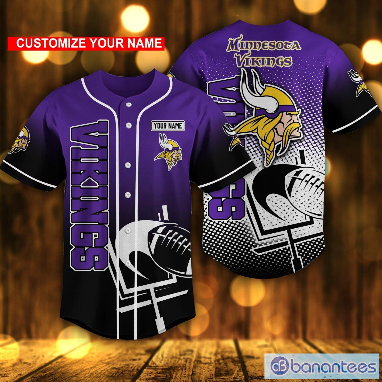 Minnesota vikings shop baseball jersey