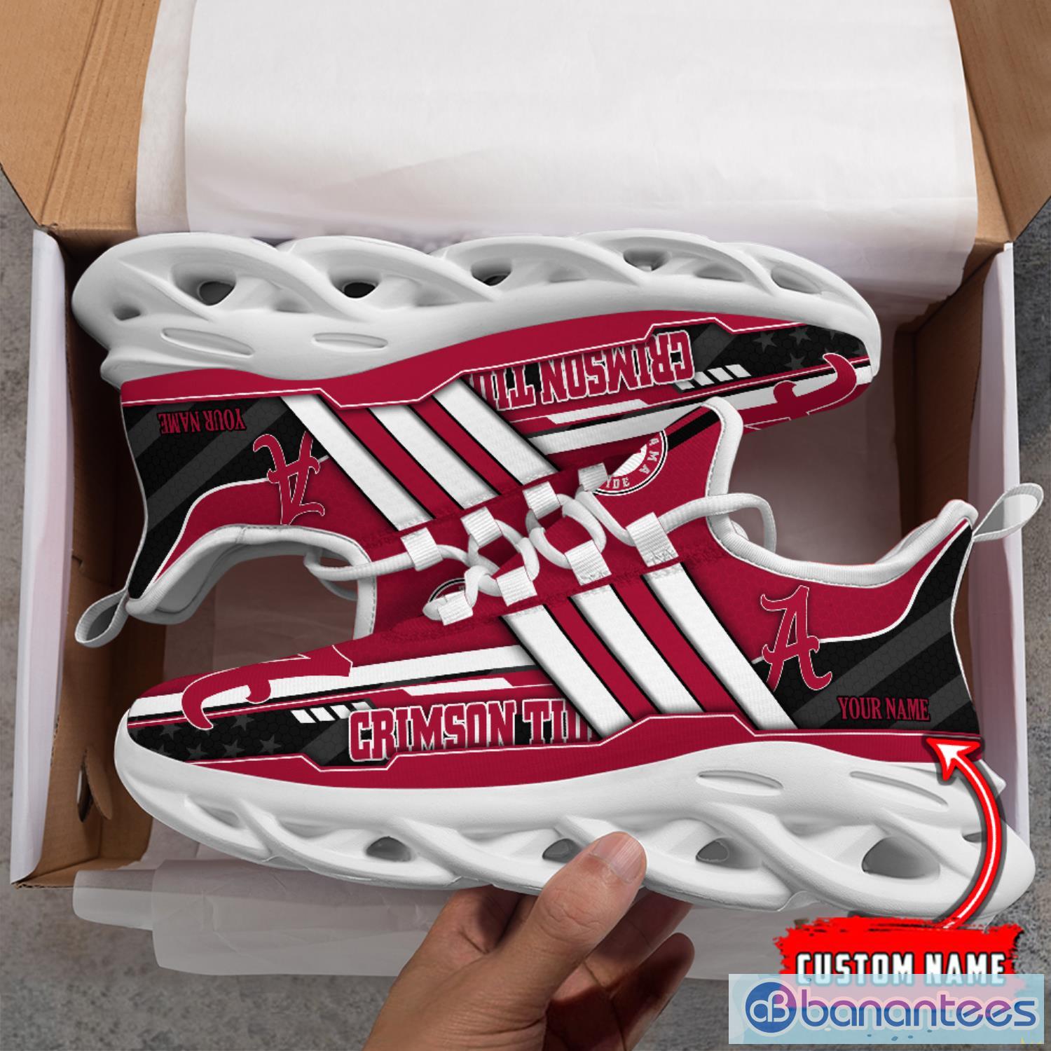 NCAA Alabama Crimson Tide Max Soul Shoes Men Women Shoes Sneakers For Fans Product Photo 1