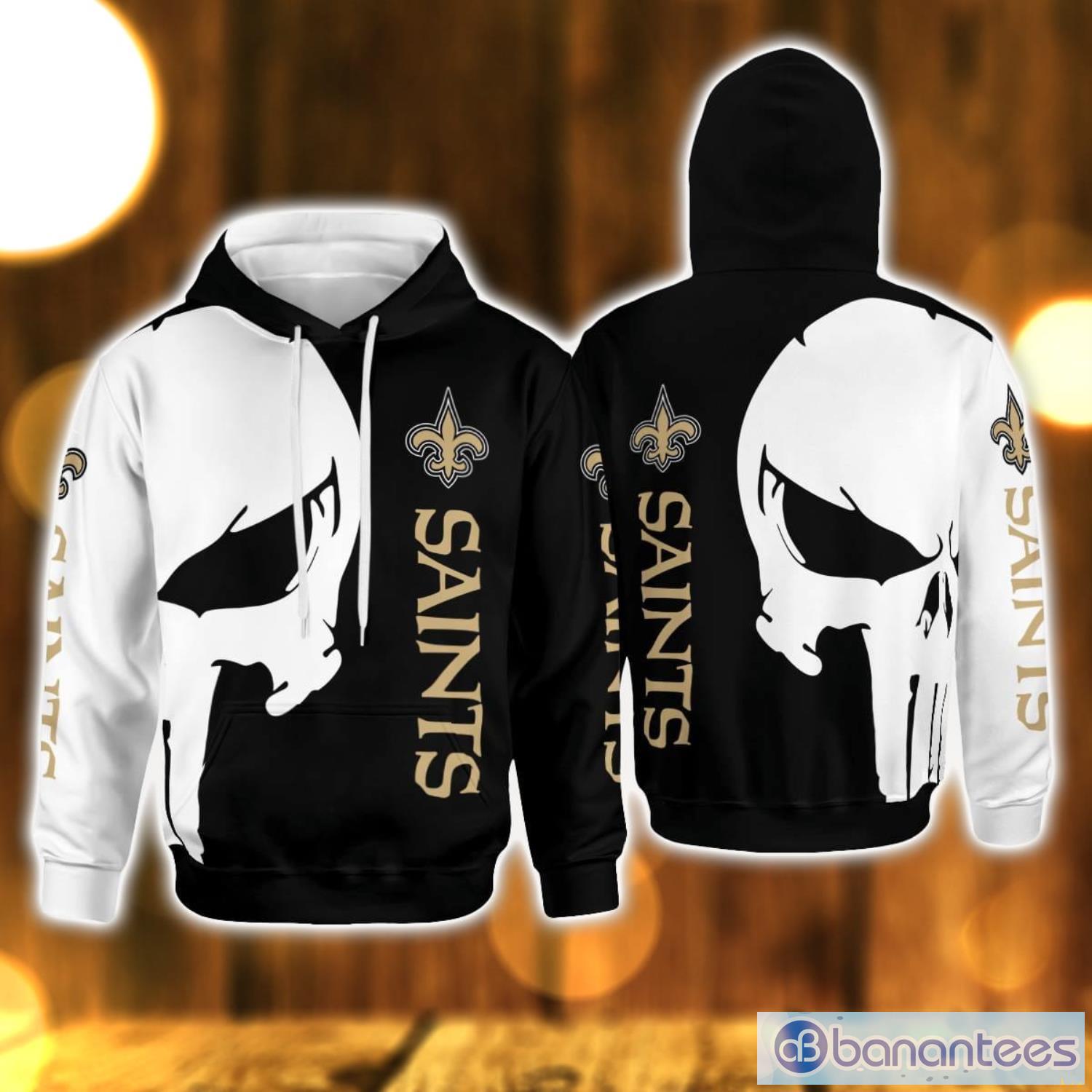 Saints on sale skull hoodie