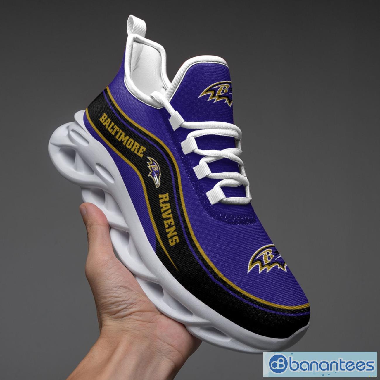 nfl baltimore ravens max soul shoes gift ideas running sneakers 2 image NFL Baltimore Ravens Max Soul Shoes Gift Ideas Running Sneakers Product Photo 3