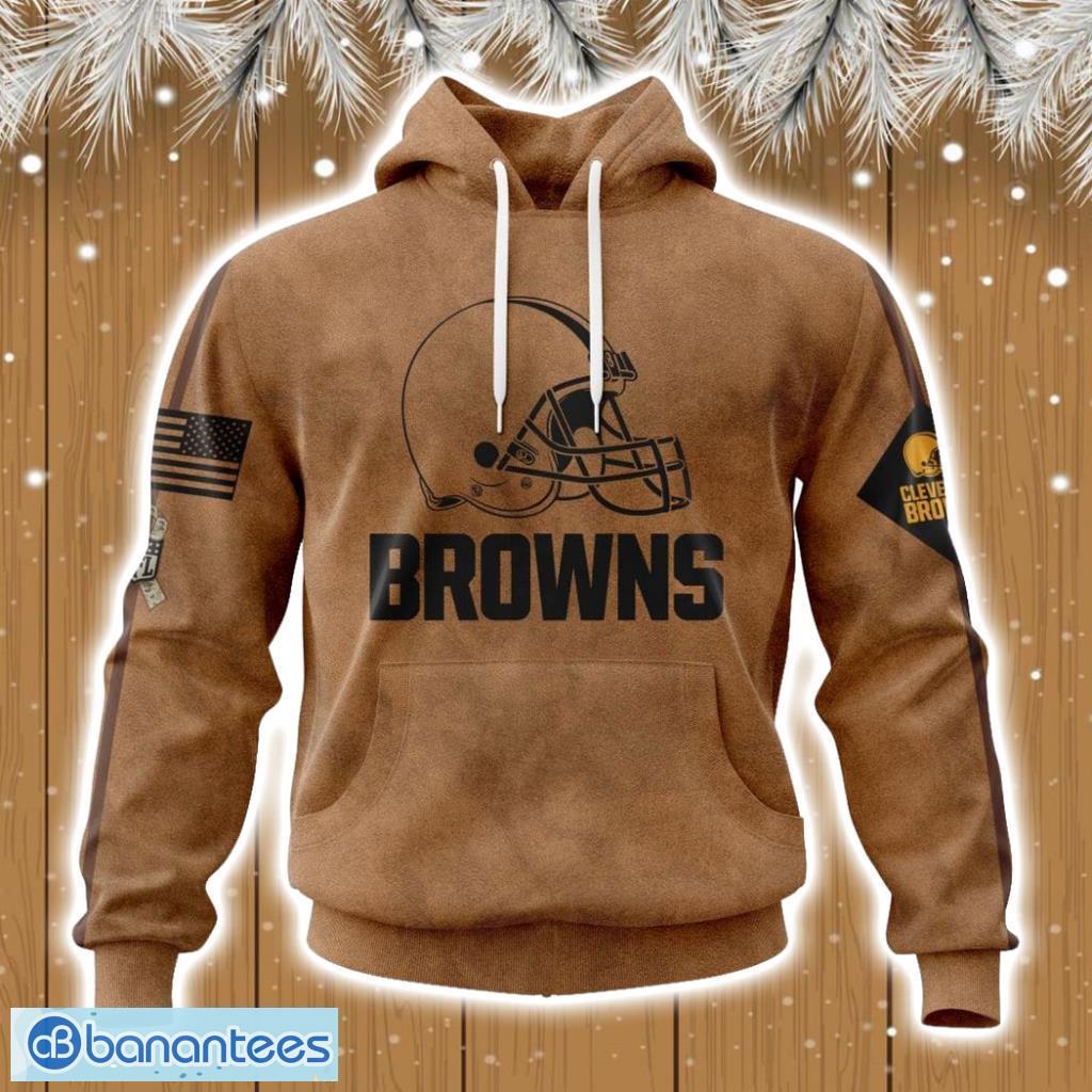 Cleveland Browns Fleece 3D Hoodie All Over Print Unique Cleveland Browns  Gifts - T-shirts Low Price