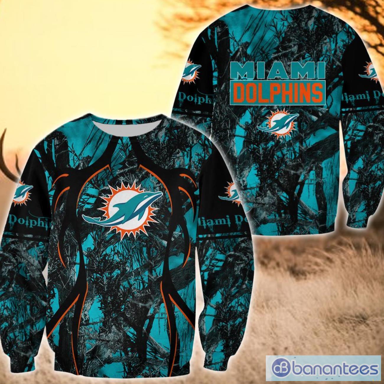 NFL Miami Dolphins Hunting camo style 3D Hoodie T-Shirt Sweatshirt