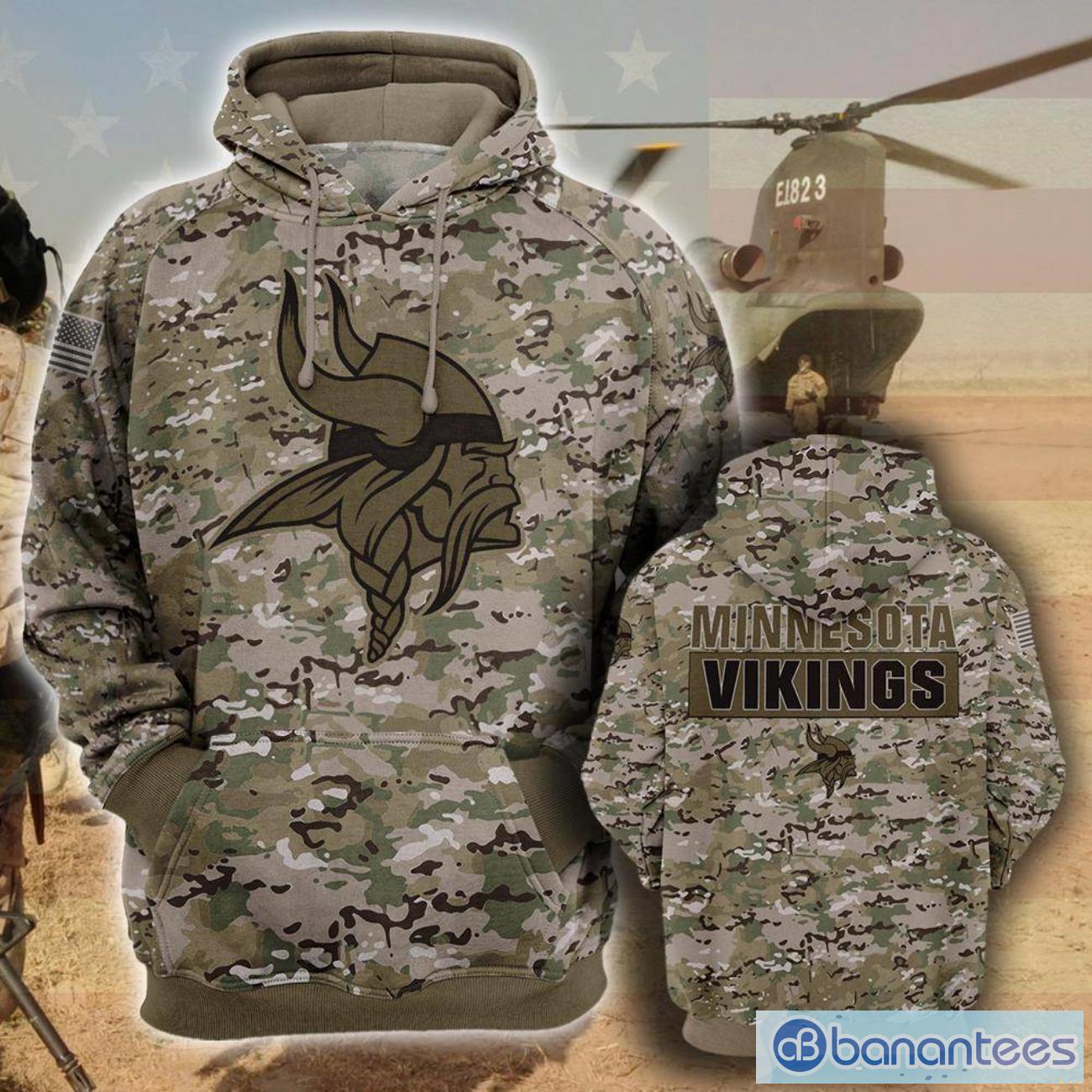 Minnesota vikings 2025 camouflage sweatshirt