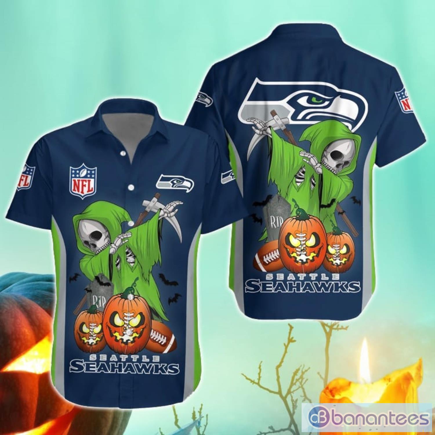 NFL Seattle Seahawks 3D Hawaiian Shirt Halloween Gift For Fans Sport Product Photo 1