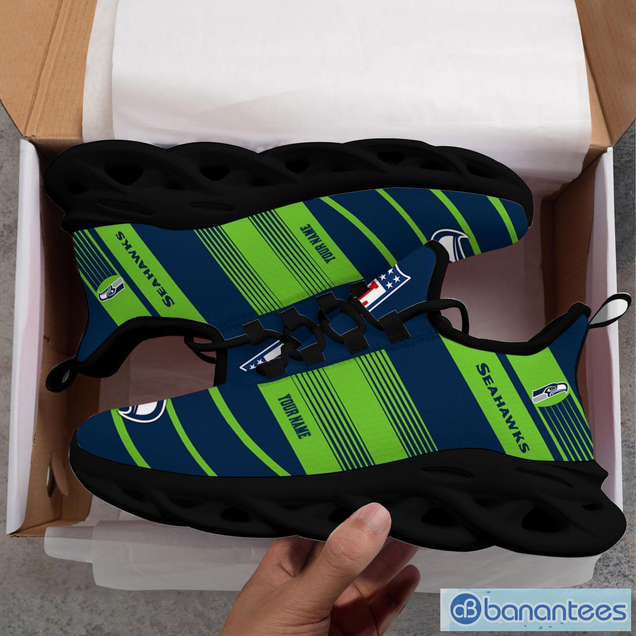 NFL Sport Shoes Seattle Seahawks Max Soul Shoes Personalized Name Fans Gift Product Photo 1