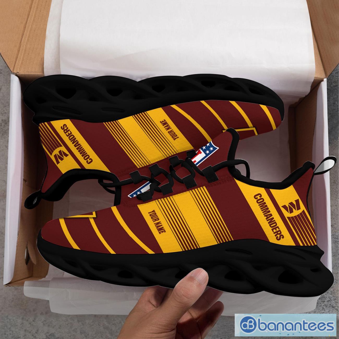 NFL Sport Shoes Washington Commanders Max Soul Shoes Personalized Name Fans Gift Product Photo 1