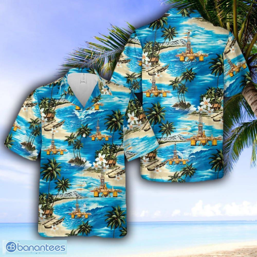 Offshore drilling rigs Hawaiian Shirt Vintage Gift - Banantees