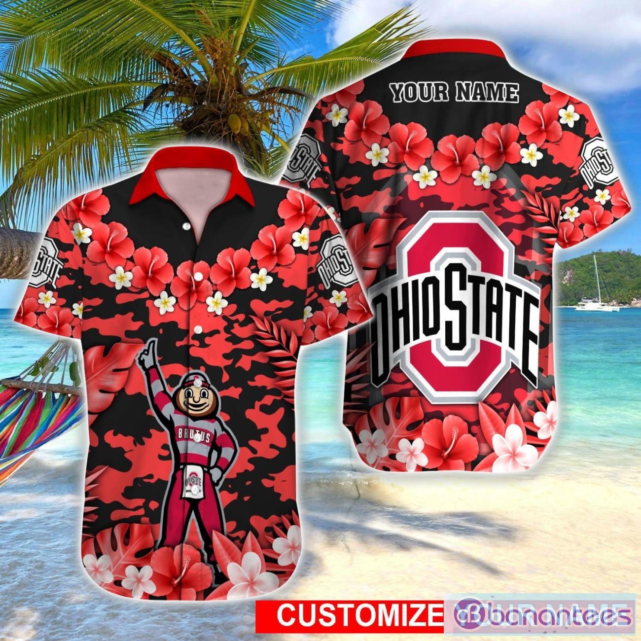Ohio State Buckeyes NCAA1 Custom Hawaiian Shirt Personalized Name Product Photo 1