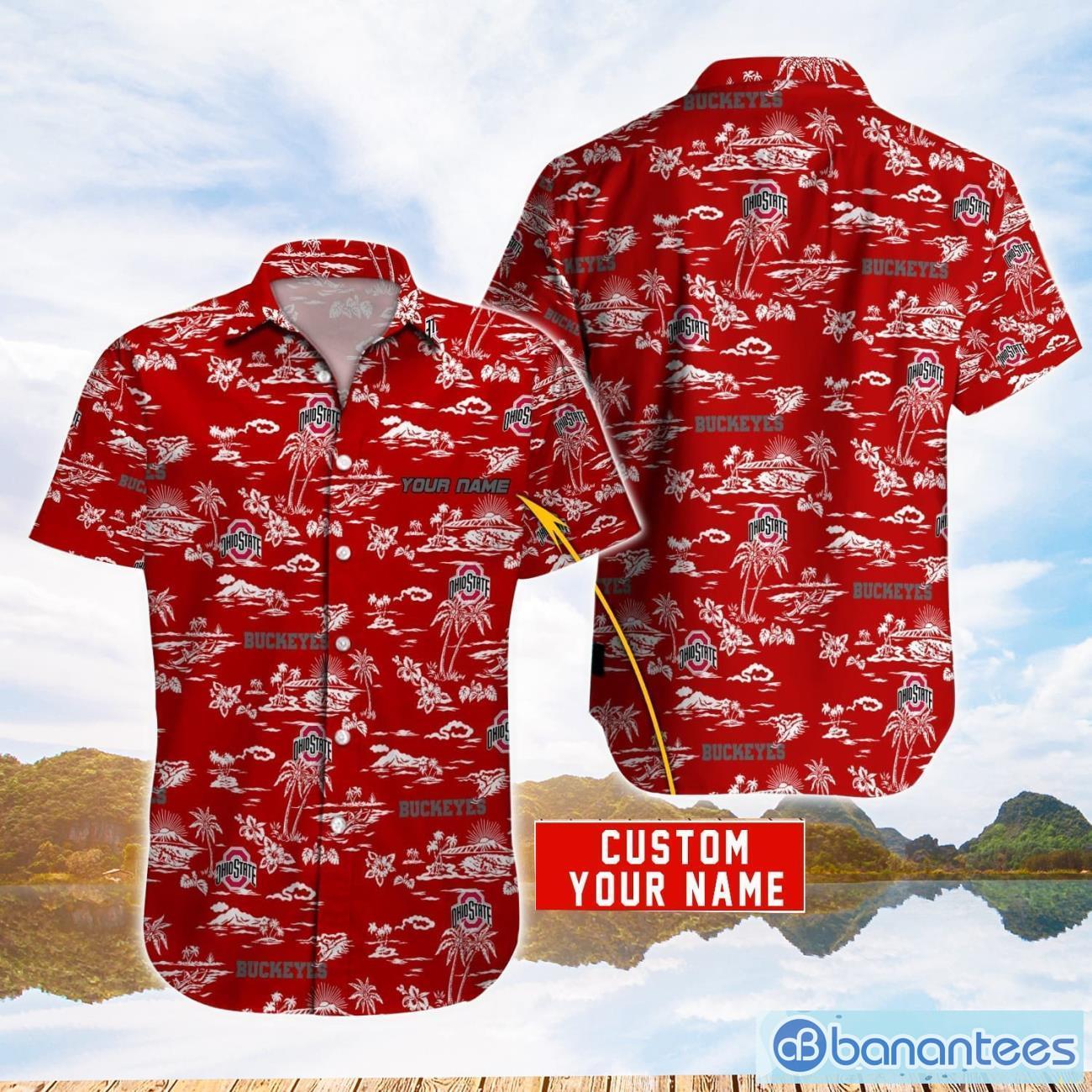 Ohio State Buckeyes NCAA1 Hawaiian Shirt Personalized Name For Sport Fans Product Photo 1