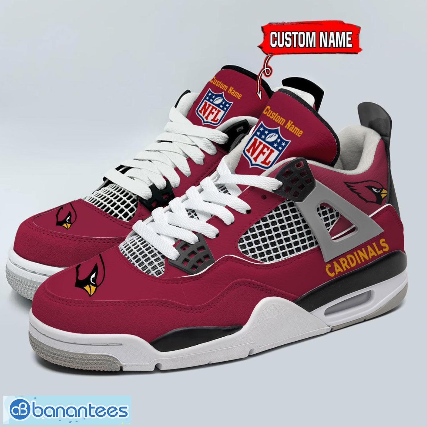 Personalized Name Arizona Cardinals Personalized Air Jordan 4 Sneakers Shoes Trending Shoes Product Photo 1