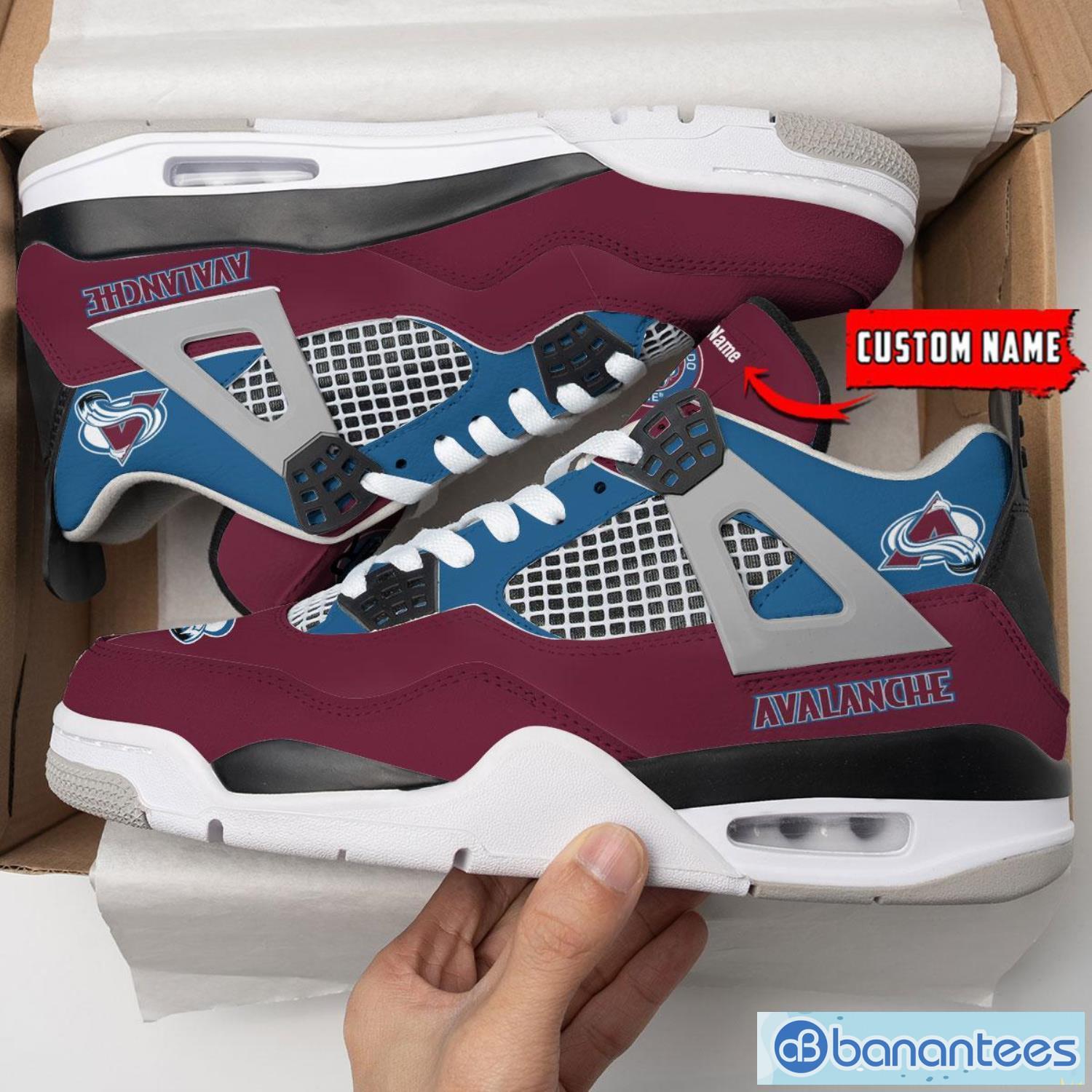 Personalized Name Colorado Avalanche Personalized Air Jordan 4