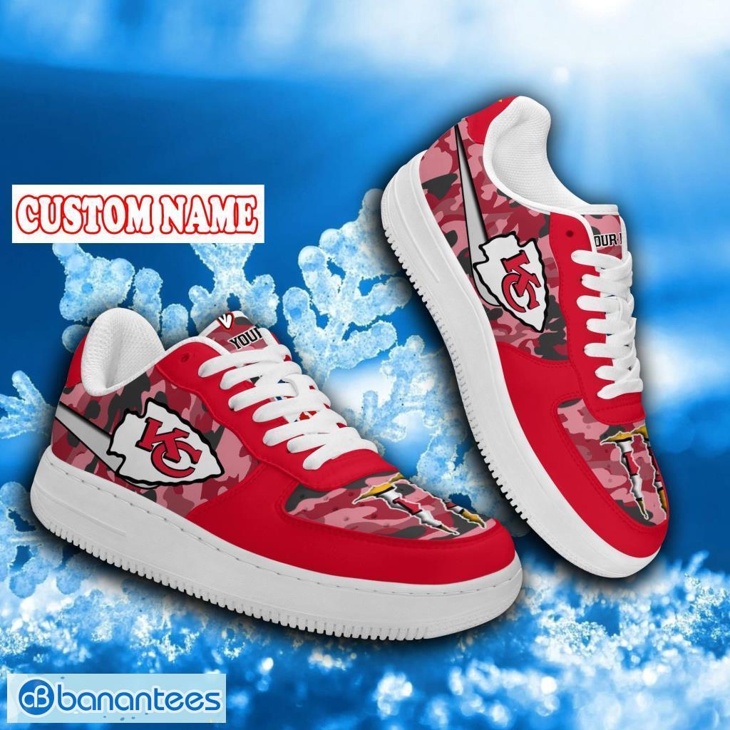 Personalized NFL Kansas City Chiefs Pattern Camo Air Force Shoes Gift For Big Fans Product Photo 1