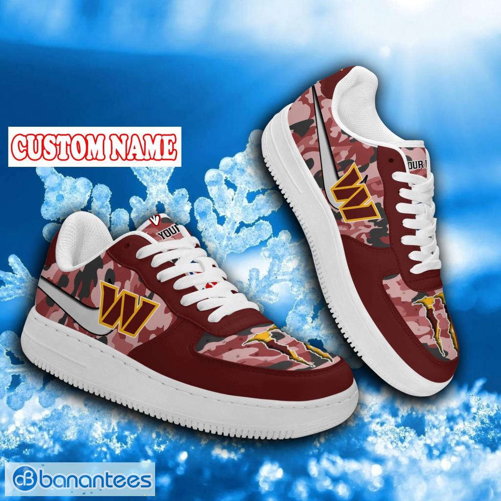 Personalized NFL Washington Redskins Pattern Camo Air Force Shoes Gift For Big Fans Product Photo 1