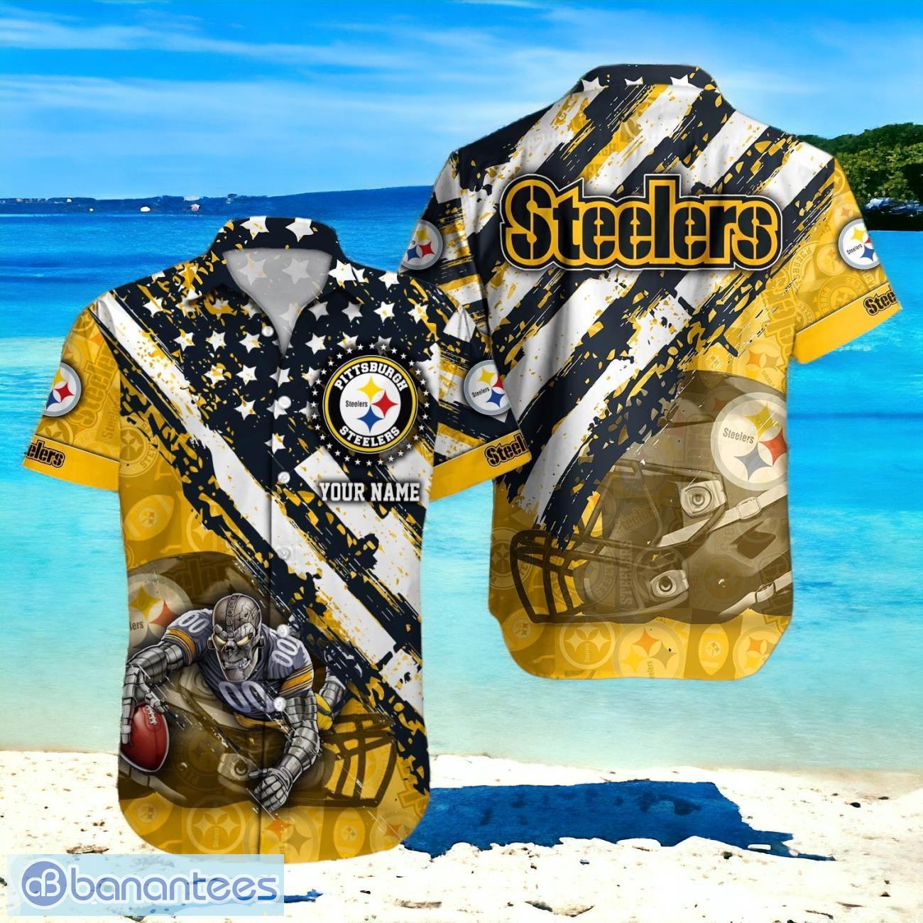 Pittsburgh Steelers NFL Hawaiian Shirt Trending Design 3D Custom Name For Fans Product Photo 1