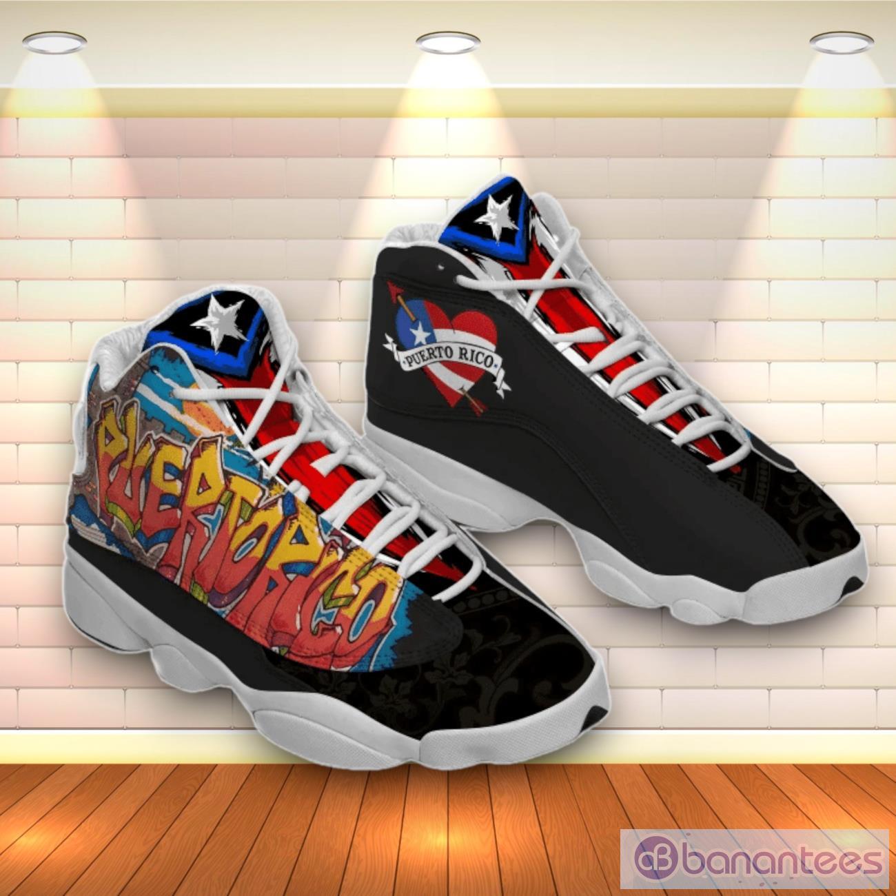 puerto rico love air jordan 13 sneaker shoes image Puerto Rico Love Air Jordan 13 Sneaker Shoes Product Photo 1