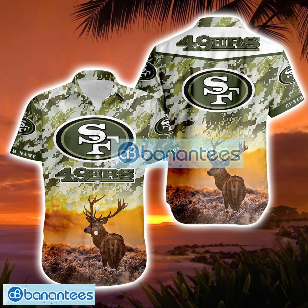 San Francisco 49ers NFL Team Sport Deer Hunting Pattern Hawaiian Shirt New Design Personalized Product Photo 1