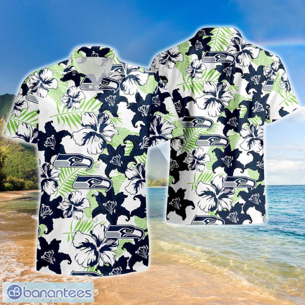 seattle seahawks nfl premium hawaiian shirt and short 1 image Seattle Seahawks NFL Premium Hawaiian Shirt And Short Product Photo 2