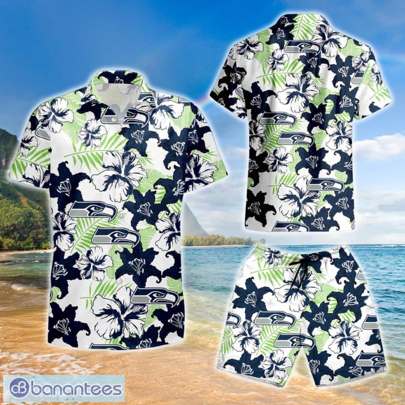 seattle seahawks nfl premium hawaiian shirt and short image Seattle Seahawks NFL Premium Hawaiian Shirt And Short Product Photo 1