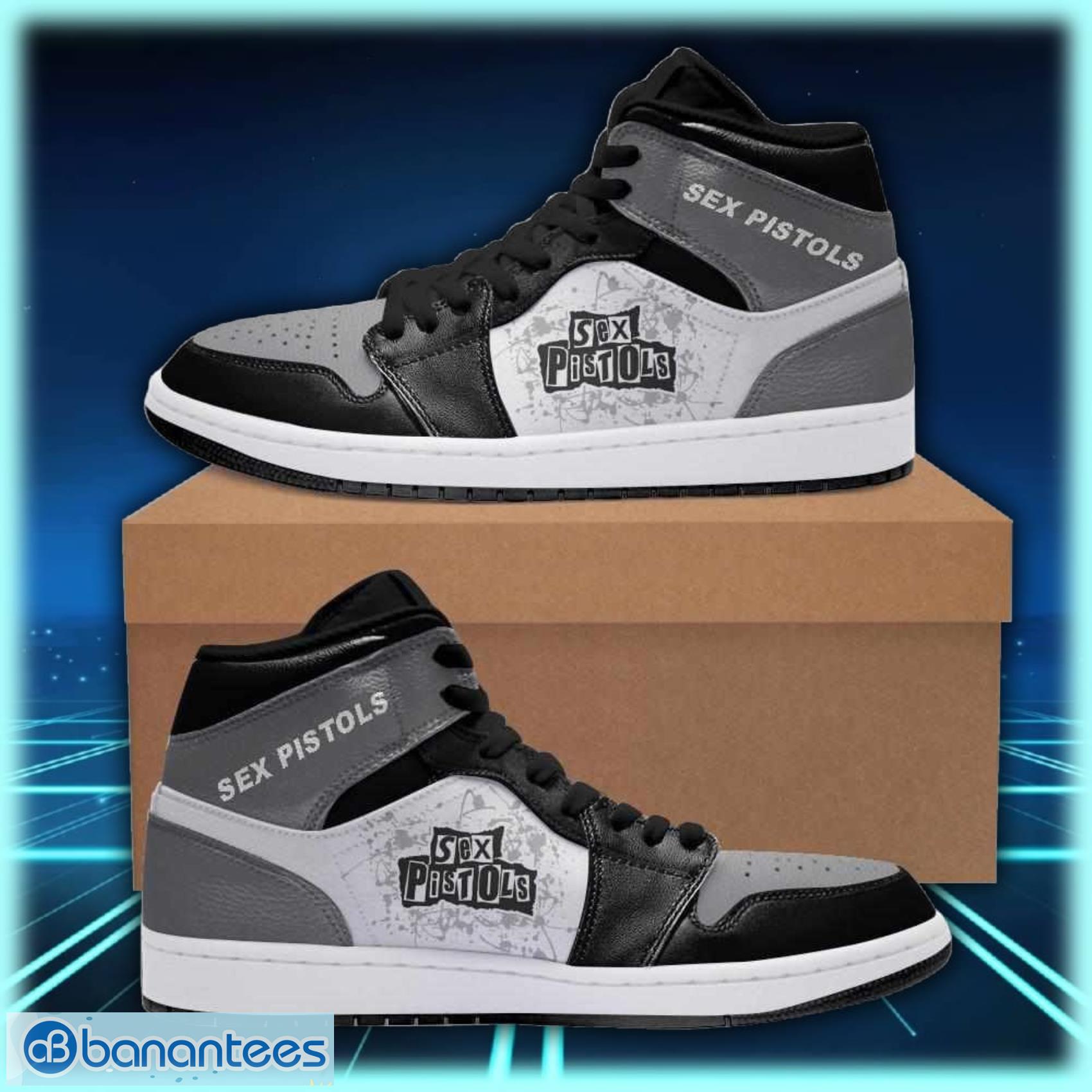 sex pistols rock band air jordan shoes sport custom sneakers image Sex Pistols Rock Band Air Jordan Shoes Sport Custom Sneakers Product Photo 1