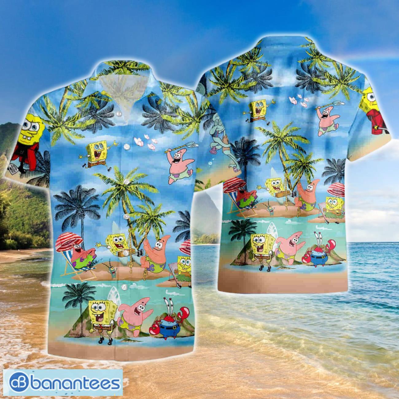 Spongebob Squarepants Hawaiian Shirt And Short - Banantees