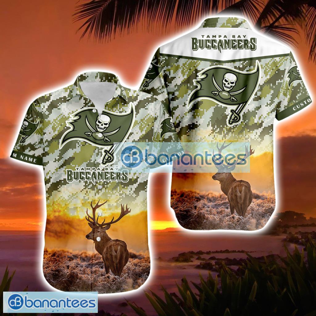 Tampa Bay Buccaneers NFL Team Sport Deer Hunting Pattern Hawaiian Shirt New Design Personalized Product Photo 1