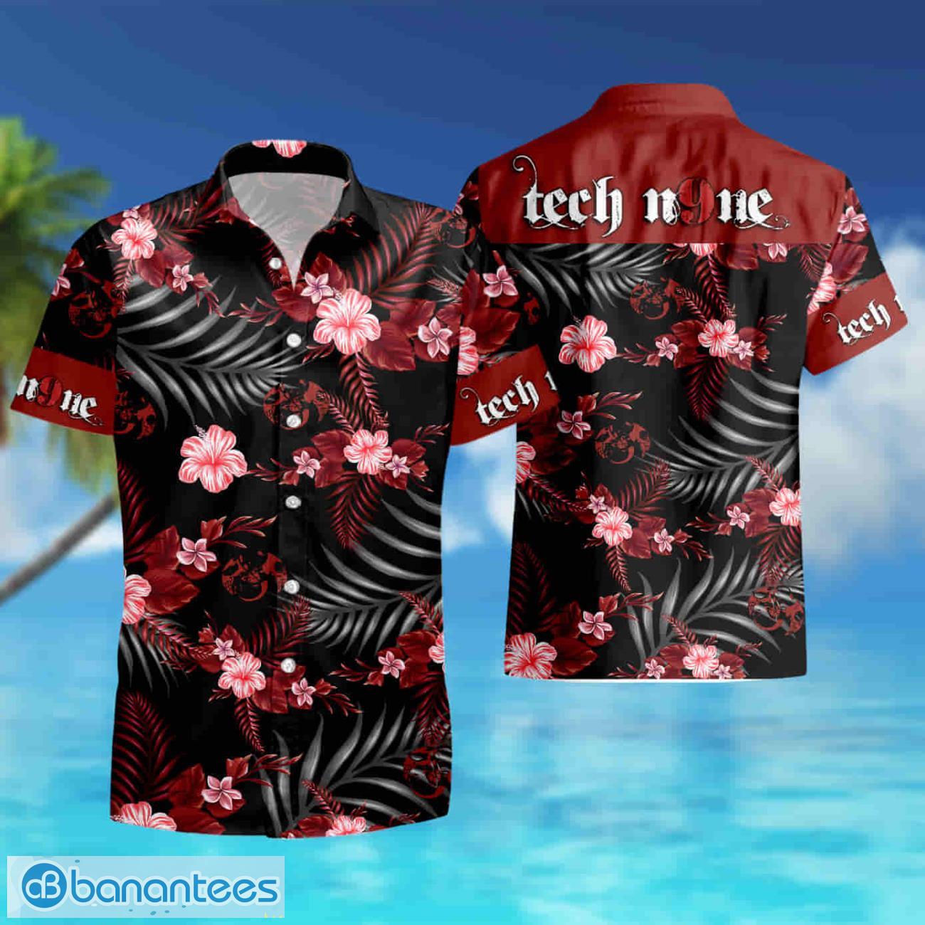 tech n9ne hawaiian shirt and short 1 image Tech N9Ne Hawaiian Shirt And Short Product Photo 2