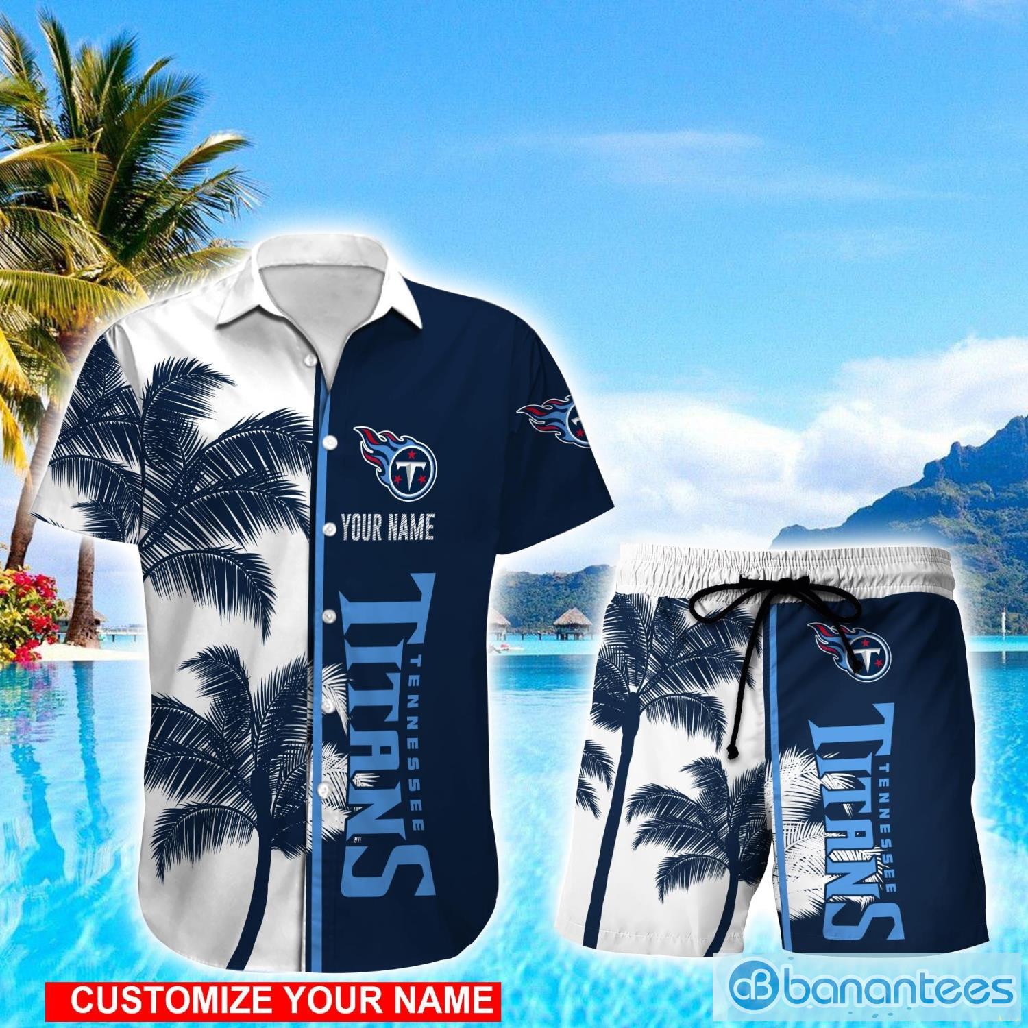 Tennessee Titans Hawaiian Shirt And Shorts Custom Name NFL Sport Team Gift Product Photo 1