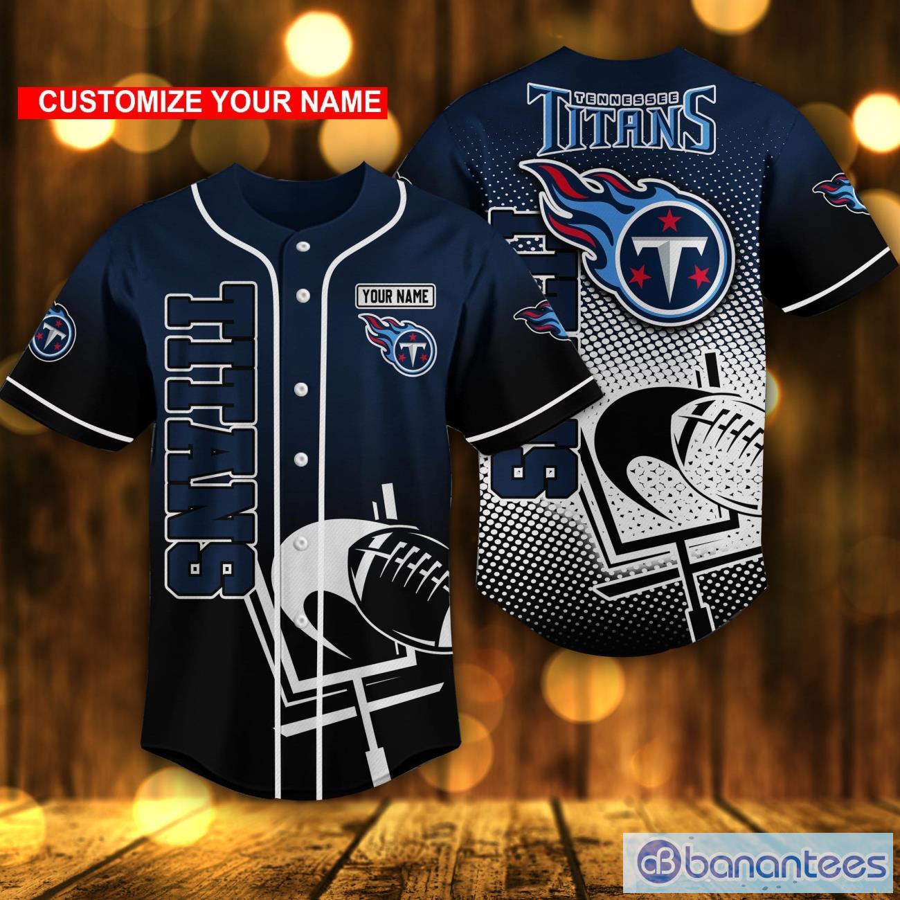 Tennessee Titans NFL Baseball Jersey Shirt Custom Name For Sport