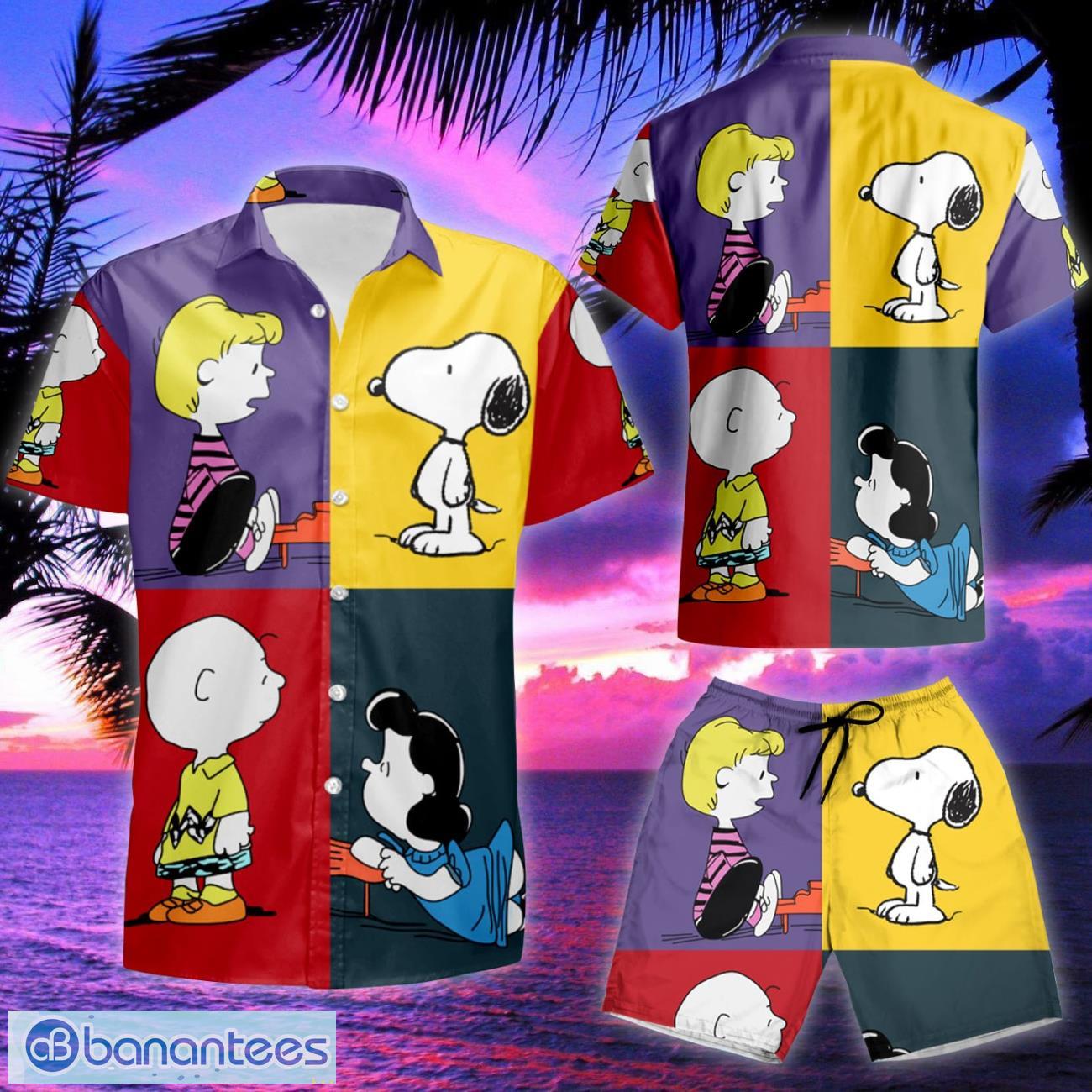 the charlie brown and snoopy show hawaiian shirt and short image The Charlie Brown And Snoopy Show Hawaiian Shirt And Short Product Photo 1
