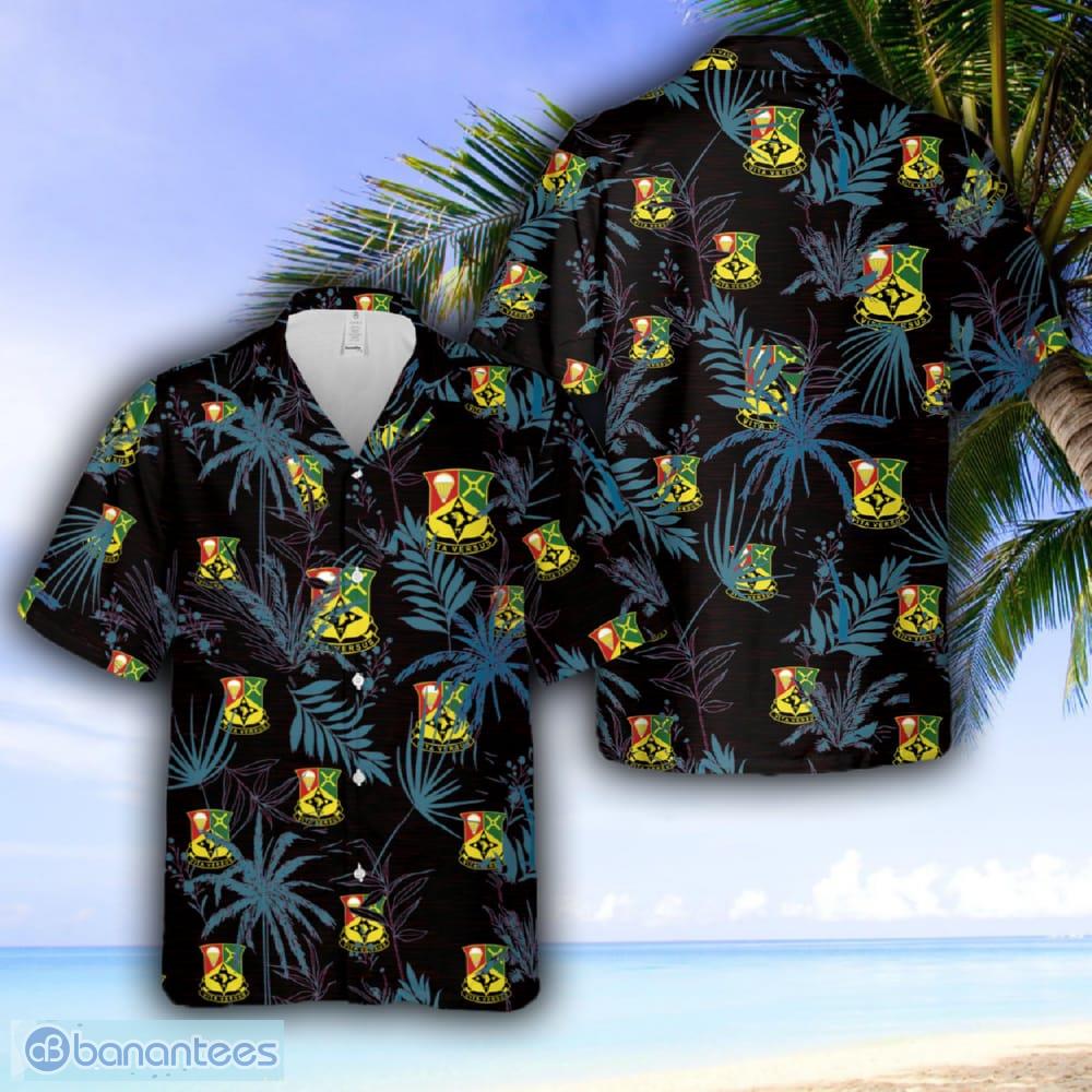 US Army 101st Airborne Division Sustainment Brigade Unit Crest Hawaiian Shirt Tropical Summer - US Army 101st Airborne Division Sustainment Brigade Unit Crest Hawaiian Shirt Tropical Summer