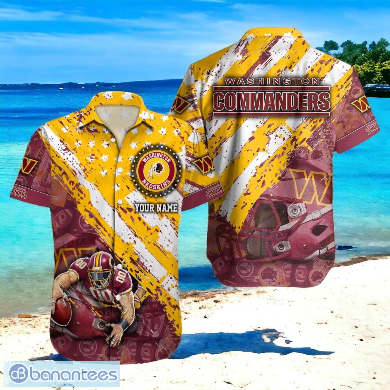 Washington Commanders NFL Hawaiian Shirt Trending Design 3D Custom Name For Fans Product Photo 1