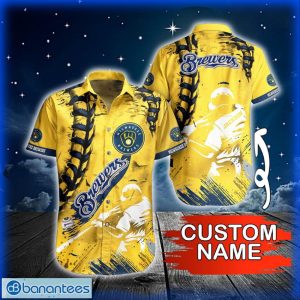 Custom Name 2024 MLB Milwaukee Brewers Hawaiian Shirt Summer Symphony For Fans Product Photo 1