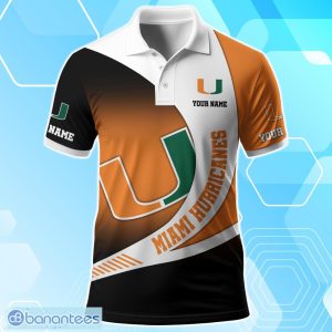 Miami Hurricanes Polo Shirt Custom Name Sport Gifts For Fans Product Photo 3