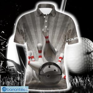 Custom Name Vintage Black Bowling Polo Shirt For Men And Women Product Photo 1