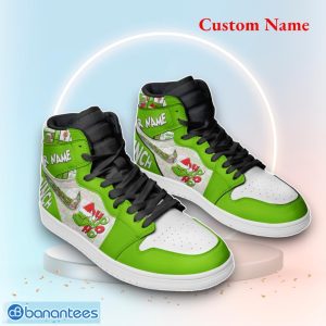 The Grinch Ho Ho Ho Custom Name Air Jordan High Top Shoes For Men Women Product Photo 2