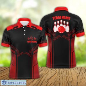 Red Bowling Custom Name Polo Shirt For Men And Women Product Photo 1