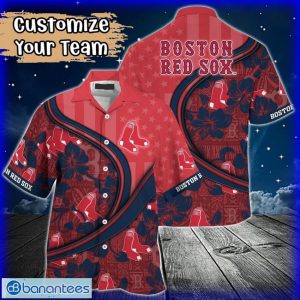 Custom Name or Team Name MLB Boston Red Sox Hawaiian Shirt 2024 Product Photo 1