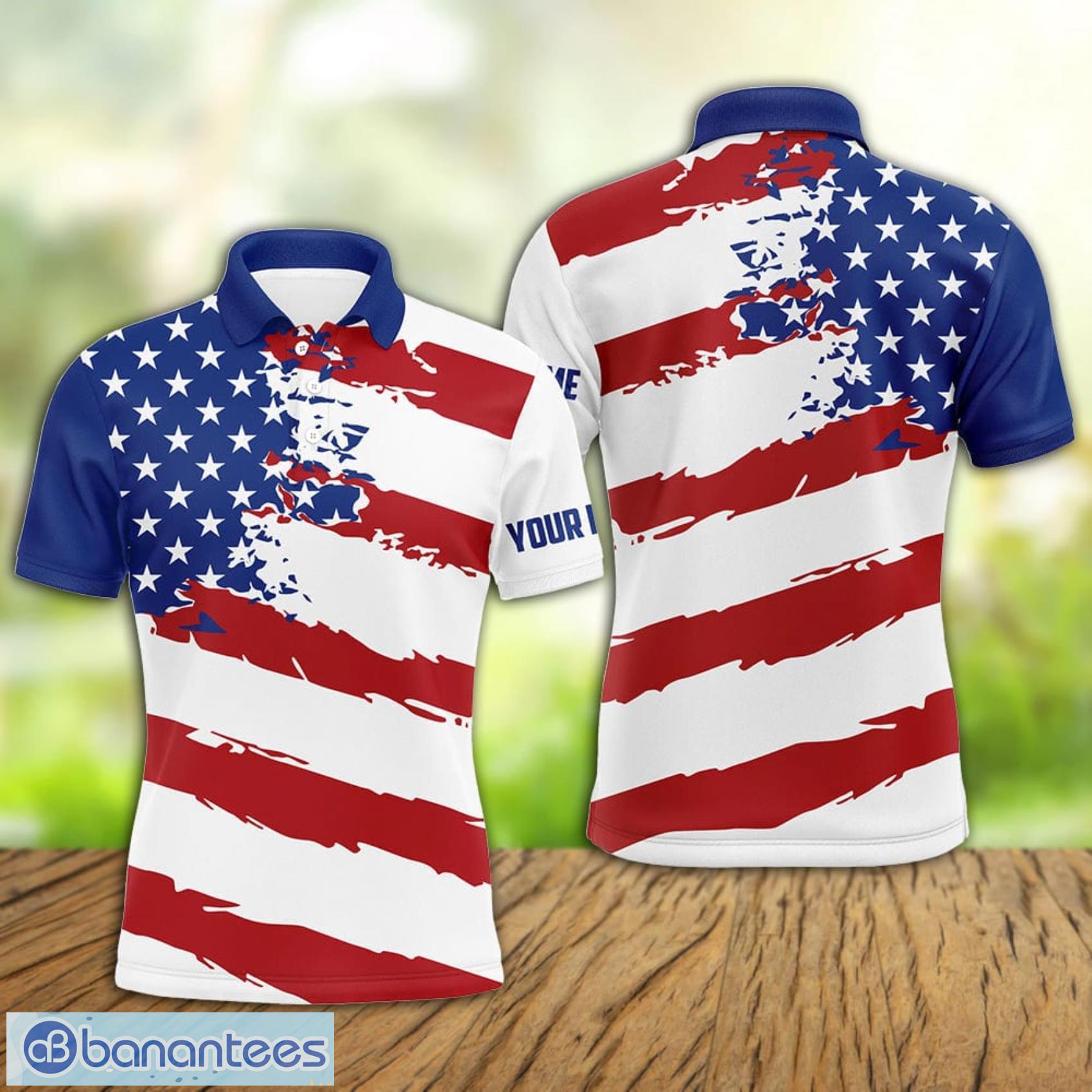 American flag golf on sale shirt