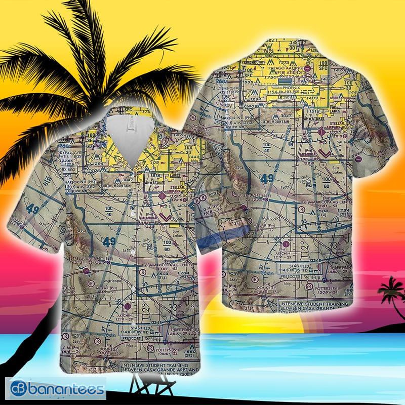 arizona aviation sectional chart phx area hawaiian shirt image Arizona aviation sectional chart PHX area Hawaiian Shirt - Arizona aviation sectional chart PHX area Hawaiian Shirt