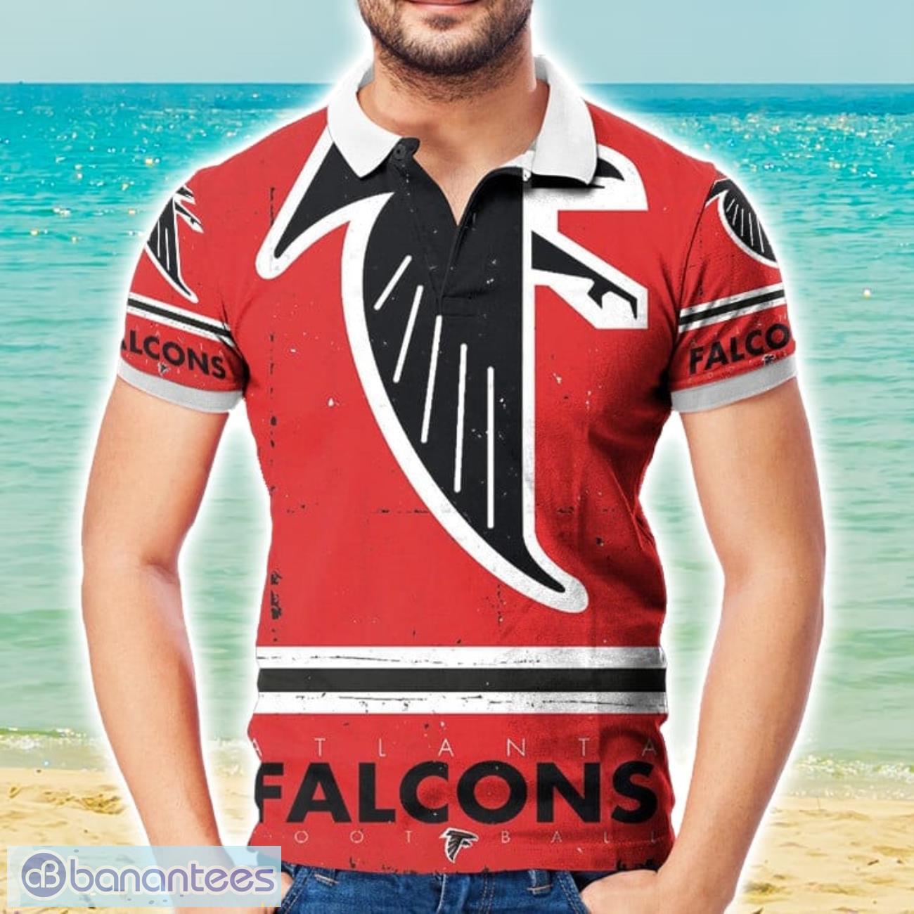atlanta falcons vintage logo 3d polo shirt design for sport fans image Atlanta Falcons Vintage Logo 3D Polo Shirt Design For Sport Fans Product Photo 1