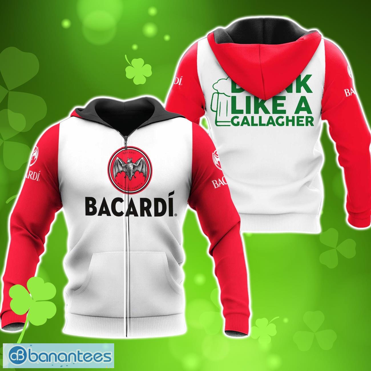 Bacardi Rum Drink Like A Gallagher Patrick Day 3D Hoodies For Men And Women Product Photo 1