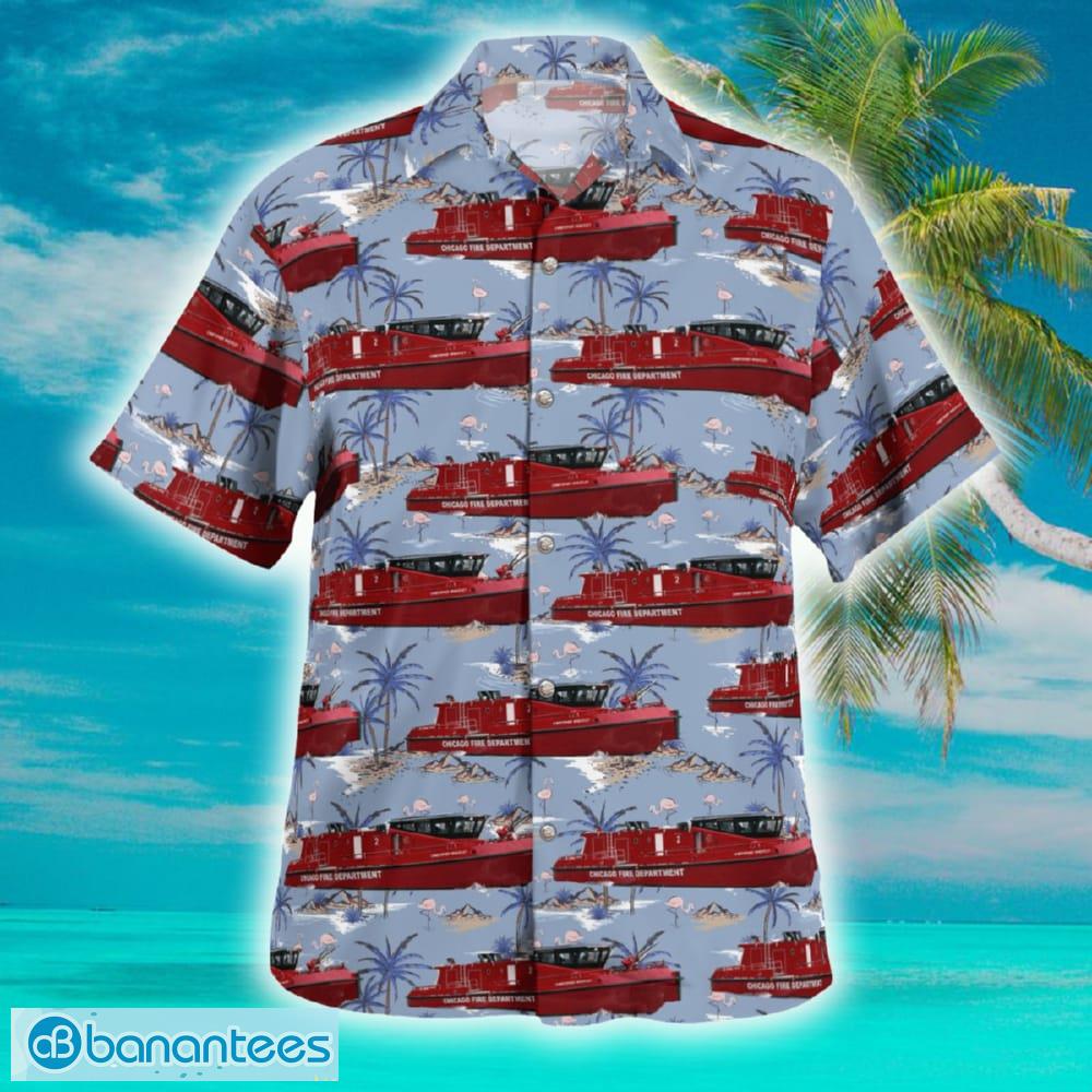 chicago fire department christopher wheatley fireboat hawaiian shirt vintage gift beach image Chicago Fire Department Christopher Wheatley Fireboat Hawaiian Shirt Vintage Gift Beach - Chicago Fire Department Christopher Wheatley Fireboat Hawaiian Shirt_2
