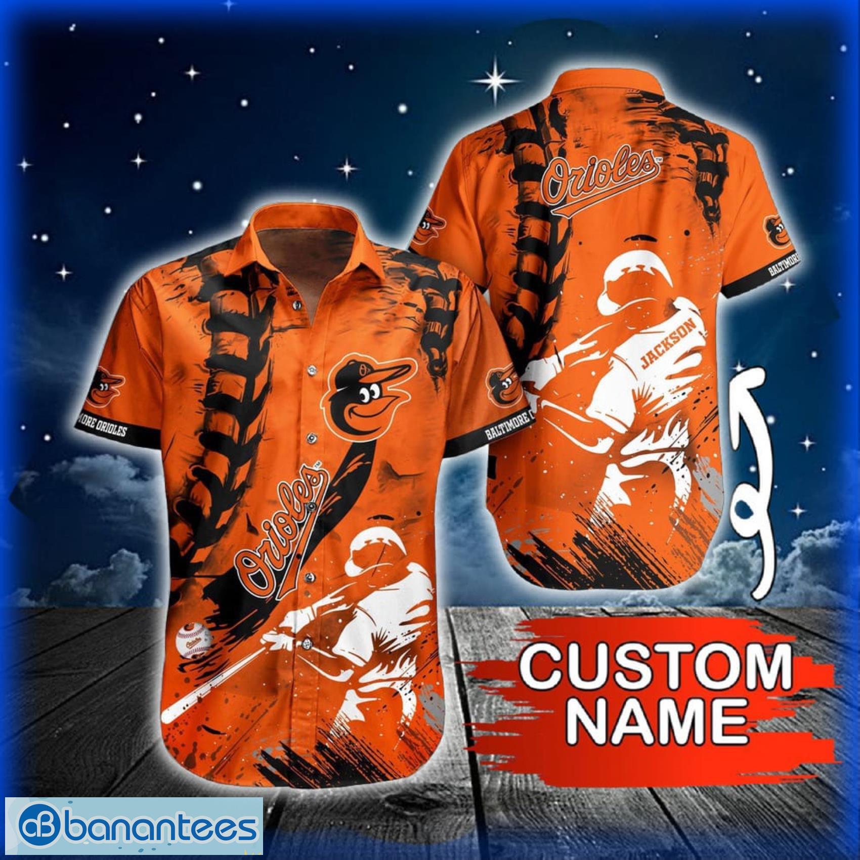custom name 2024 mlb baltimore orioles hawaiian shirt summer symphony for fans image Custom Name 2024 MLB Baltimore Orioles Hawaiian Shirt Summer Symphony For Fans Product Photo 1