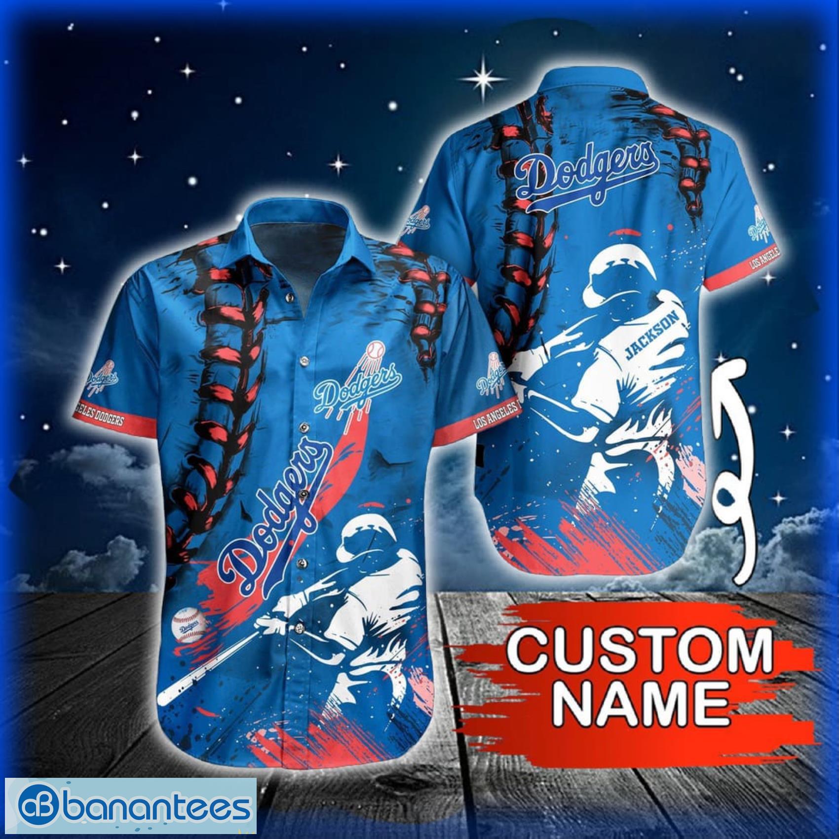 custom name 2024 mlb los angeles dodgers hawaiian shirt summer symphony for fans image Custom Name 2024 MLB Los Angeles Dodgers Hawaiian Shirt Summer Symphony For Fans Product Photo 1
