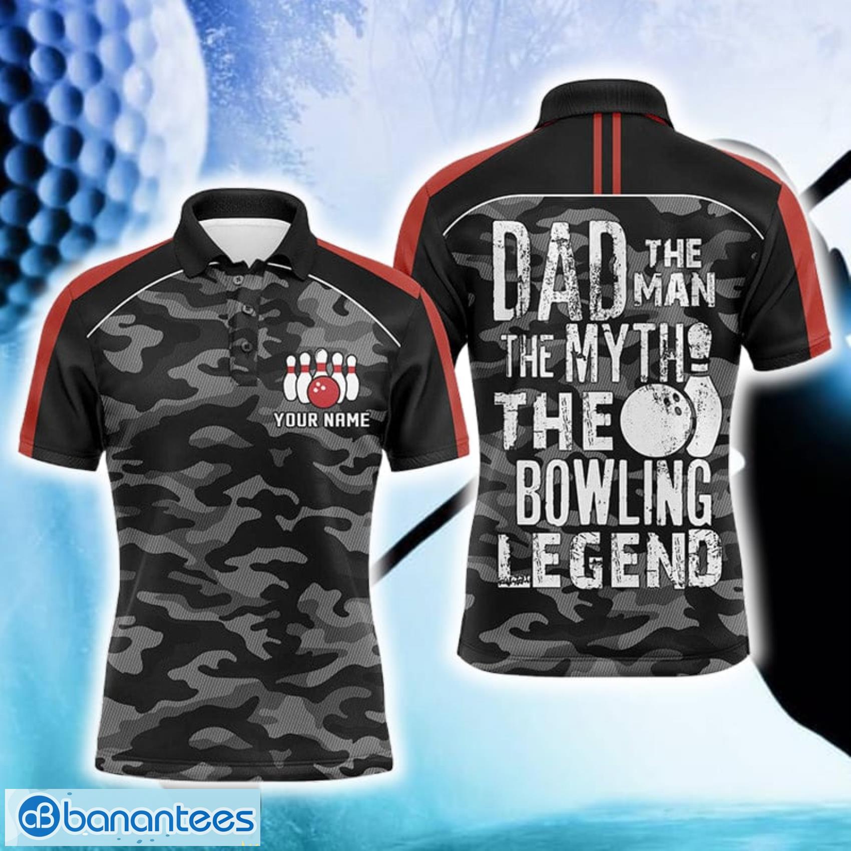 custom name black camo bowling team jersey dad the man the myth bowling legend polo shirt image Custom Name Black Camo Bowling Team Jersey Dad The Man The Myth Bowling Legend Polo Shirt Product Photo 1