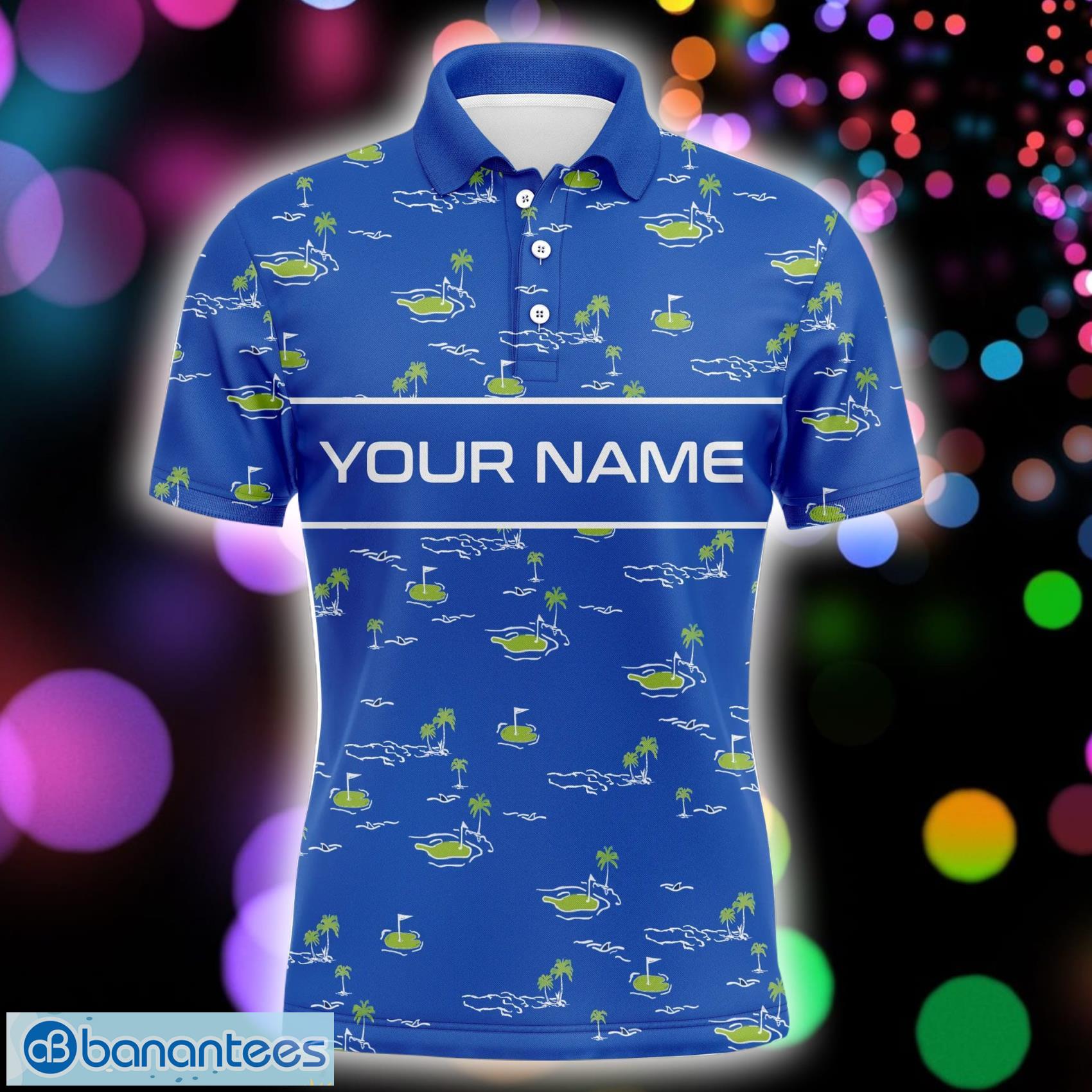 Custom Name Golf Course Pattern Tournament Golf Polo Shirt For Men And Women Product Photo 1